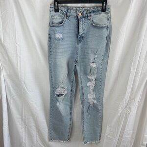 Vanilla Star Light Blue Distressed Ankle Jeans